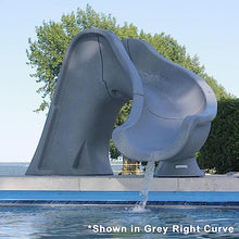 Global Pool Products Splash Inground Water Slide Deck Mounted Right Curve Sand