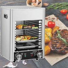 WZUOPG Portable Steak Grill, Stainless Steel Tabletop Quick Cooking Steak Grill, Countertop Broiler for Meat, Seafood, Veggies