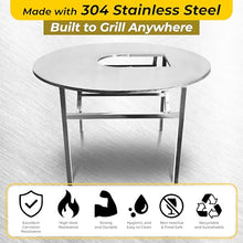 37.5" X 27" Korean BBQ Grill Foldable Outdoor Small Table Charcoal set