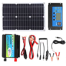 Solar System 18V 20W Solar Panel Power Bank Car Battery Solar Charger Solar Panel Kit 3000W Solar Inverter Controller Kit 110v
