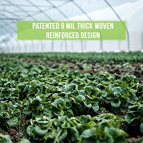 Grow1 Clear Woven Greenhouse Plastic Film 9 Mil UV Cover 50' x 100' Roll