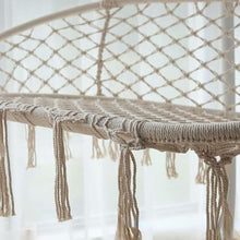 MaGiLL Portable Swing Indoor and Outdoor Camping Hanging Swing Cradle Woven Tassel Lightweight Hanging Basket Net Hammock (Color : D, Size : Light Grey)