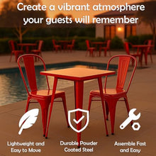 23" x 23" Metal Bistro Table Set – 3 Piece Indoor Outdoor Cafe Seating for Patio or Restaurant