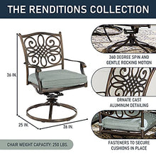 Hanover Renditions 9 Piece Outdoor Dining Set with Sunbrella® Fabric and Swivel Chairs Mist