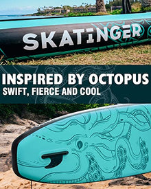 Skatinger Extra Wide Inflatable Paddle Board Light Green 11x34