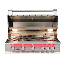 TrueFlame 40-Inch 5 Burner Natural Gas Grill, 80,000 BTU, Grill Lights