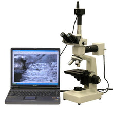 AmScope Digital Trinocular Metallurgical Microscope 40X-1600X with 8MP Camera