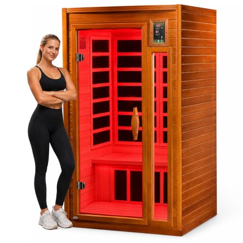 DYNAMIC SAUNAS Barcelona 1-2 Person Infrared Sauna with Red Light Therapy