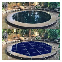 MZZKFC Foldable Inground Pool Cover Saver Tarp, Extra Large Household Round Pool Covers Customizable Seze, Pools Safety Net Cover Prevent Drowning of Children(Concrete Floor,10.4m-407.9")