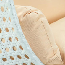 LeisureMod 2 Person Wicker Egg Chair, Cream