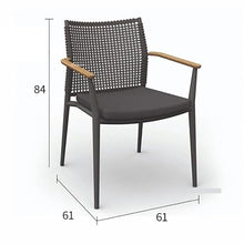 GLigeT Balcony Table and Chair Set Courtyard Rattan Tables and Chairs Garden Furniture Set Outdoor Tables and Chairs Villa Outdoor Balcony Dining Tables Set Bistro Table Set (Color : B-Chair)