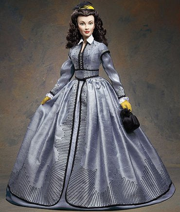 Franklin Mint Heirloom Scarlett O'Hara Vinyl Portrait Doll Slate-Blue
