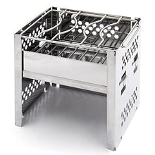 HBJWOV Charcoal Grill Stand Outdoors for Bbq Portable Camping Stove Picnic Barbecue Folding Cooking