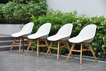 Amazonia Keystone 9-Piece Oval Patio Dining Set Grade A Teak Wood White