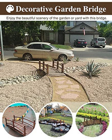 ZIMGOD Decorative Small Bridge for Yard Pond, Landscaping Garden Bridges Over Creek, Backyard Walking Bridge Pathway, Water Foot Bridge Decor, Easy Assembly
