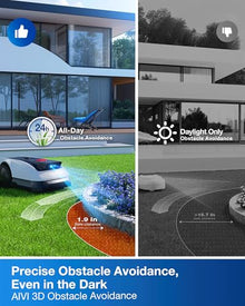 ECOVACS Goat O1000 RTK Robot Lawn Mower, Wire-Free Robotic Lawnmower for Up to 1/4 Acre, RTK + Vision Navigation, Auto Mapping, TruEdge Edge Cutting, AIVI 3D Obstacle Avoidance, APP Control