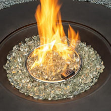 36 Inch Propane Fire Pit Table 50000 BTU Round Outdoor Fireplace with Lid Rain Cover Glass Beads Hidden Tank Holder Electronic Ignition Stone Look Patio Heater for Backyard Deck Garden