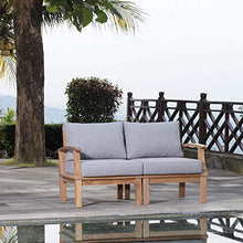 Ergode Marina Teak Wood Outdoor Patio Furniture Sofa Sectional Set | Ultimate Luxury | Durable Teak Construction | All-Weather Cushions | Modern Design