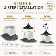 EZ Vane Cupola - High Density Plastic Red Top, 33" x 50", Made in USA