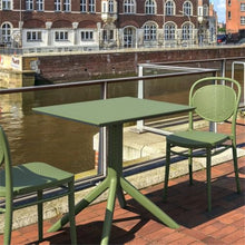 Sky Square Table 27 inch Olive Green