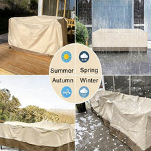 Outdoor Patio Furniture Cover 420D Oxford Cloth, Patio Bistro Cover Waterproof Windproof and Dustproof with Drawstring and Handles, with Air Vent and Windproo(Size:210*140*80cm/83*55*32in,Color:Black)