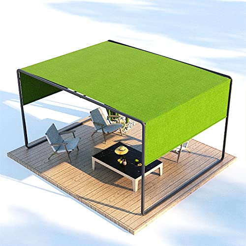 ZZYYZZ 10' x 10' Outdoor Retractable Pergola with Sun Shade Canopy, Green Patio Aluminum Shelter, Patio Gazebo with LED Light, Large Pavilion Grill, for Garden Porch Yard BBQ