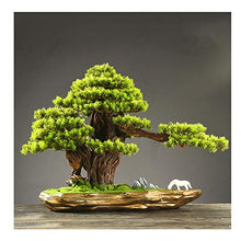 YXIANG56Q Fake Plants Simulation Bonsai Welcome Pine Ornaments Office Living Room Porch Decoration Crafts Opening Gift Plant Bonsai Tree(B)