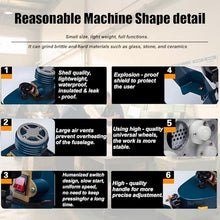 Portable Small Glass Edger 800w 8000r/Min, Electric Glass Edging, DIY Diamond Grinding for Plane Curve Polish, Diamond Wheels, Water-Cooled Design, Lightweigh