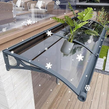 Outdoor Patio Awning Canopy Aluminum Alloy Front Door Canopy with Polycarbonate Hollow Sheet for UV Rain and Snow Protection Patio Sun Shelter Ideal for Door Entrance (Size: W80xL420cm)