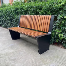 yinxx240708 Heavy-Duty Outdoor Benchs Steel Frame and Wood Surface Sitting, Park Outdoor with Backrest Bench for Garden Balcony Patio Seating Slatted Seat for Park, Yard & Porch