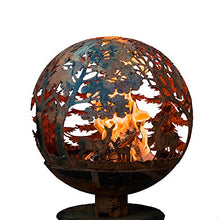 Esschert Design FF1012 Wildlife Fire Sphere, Rust Metal Finish - X Large