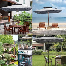 GFJYKDL Replacement Canopy for 8-Rib Patio Umbrella Square 300x300cm/250x250cm Waterproof FabricOutdoor Shade Cover Garden Umbrella Replacement Top,Gris-2.46×2.46M(8.2ft×8.2)