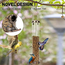 ZYBB Metal Bird Feeder Tube Hanging Wild Bird Seed Feeder Port Bird Feeders Hummingbird Feeder