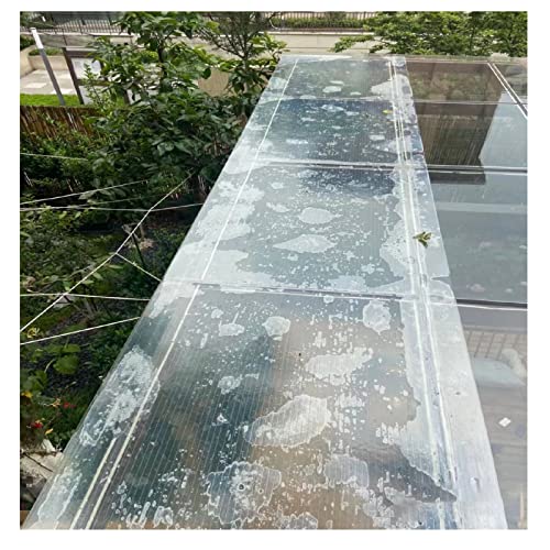Clear Acrylic Plastic Sheet Polycarbonate Greenhouse Cover 1.5mm - Canopy Awning Covering - Strong Impact And Shatterproof - Easy To Bend & Cut - Apply To Greenhouse Plants Windproof Frost Proof(1.5x1
