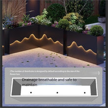 YUHUAWF Garden Bench Solar Powered Luminous Flower Box Planting Trough Planter Box with Bench
