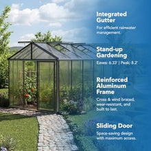 GFP Diamas 23 7.7x12.6 ft Walk in Greenhouse Aluminum