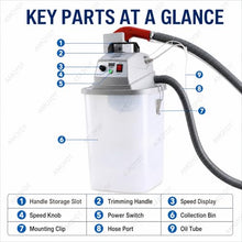 AMQYDT Industrial Garment Thread Trimming Machine, Fabric Thread Trimmer, Cleaner Thread Removal with Brushless Motor, Adjustable Speed and Storage Bucket for Apparel Workshops
