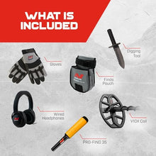 MINELAB Vanquish 460 Bundle, Includes Metal Detector, PRO-FIND 35 Pinpointer, Digging Tool, Finds Pouch, and Gloves