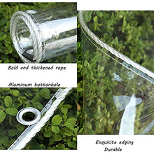 Heavy Duty Waterproof PVC Transparent Tarpaulin Clear Vinyl Tarp Cover,0.35mm Moisturizing Awning Canopy Patio Enclosure,Flower-Plant Leaf Covered Rainproof,Clear_1.8x3m/5.4x9ft (Clear 3x3m/9x9ft)