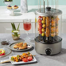 CUTPOIY Fully Automatic Rotary Skewer Machine, Household Party Skewer Electric Stove, 360° Rotating Smokeless 12 Skewers Capacity Easy-to-Clean Skewer Machine