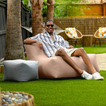 Jaxx Coza Outdoor Chair - Large Bean Bag Lounge Chair for Poolside & Patio Lounging - Sunbrella, Petal