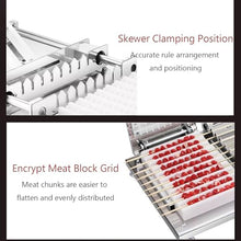 AMQYDT Manual Mutton Kebab Machine, 10 Holes BBQ Bamboo Skewer Meat Making Machine, Stainless Steel Skewers Brochette Beef Skewer Making Machine, Kebab Maker Press Mould, for Kitchen Picnic Camping