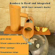 ERoomQ Bird Bath Water Features for The Garden Solar Powered,Bamboo Flowing Water Ornaments Fountain Bamboo Tube Flowing Water Device(Duck 25cm)