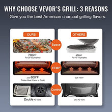 24" Ceramic Barbecue Grill Smoker Portable Round Outdoor Grill for Patio