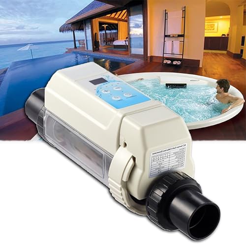 Saltwater Chlorine Generation Machine, Energy-Saving Automatic Salt Cell Generator, for Above Ground Pools Spas Hot Tubs up to 21000 Gallon 12g/h