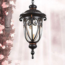 Daoke LED Chandeliers, Traditional Style Black Outdoor Pendant Lights Screw IP55 Weatherproof Lighting Fixture Outdoor Garden Porch Post Driveway Patio Lamp for Outdoor or Indoor Use