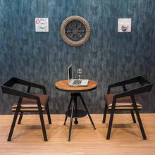 JOSOGO Outdoor Cafe Bistro Table and Chair Set, Metal Round Dining Set for Coffee Shop, Commercial Restaurant Furniture for Dessert Shop Patio,Bar BBQ Hotpot Seating(X)