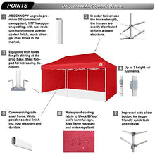 ABCCANOPY Premium Commercial Instant Canopy Tent 10x20 Red