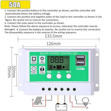 DZWHPOVUM 6000W Off-Grid Solar Panel Kit with 50A Charge Controller & Dual LCD Displays for RVs, Boats(Black)
