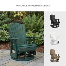 Signature Design by Ashley Adirondack Outdoor Swivel Glider Chair, Green
